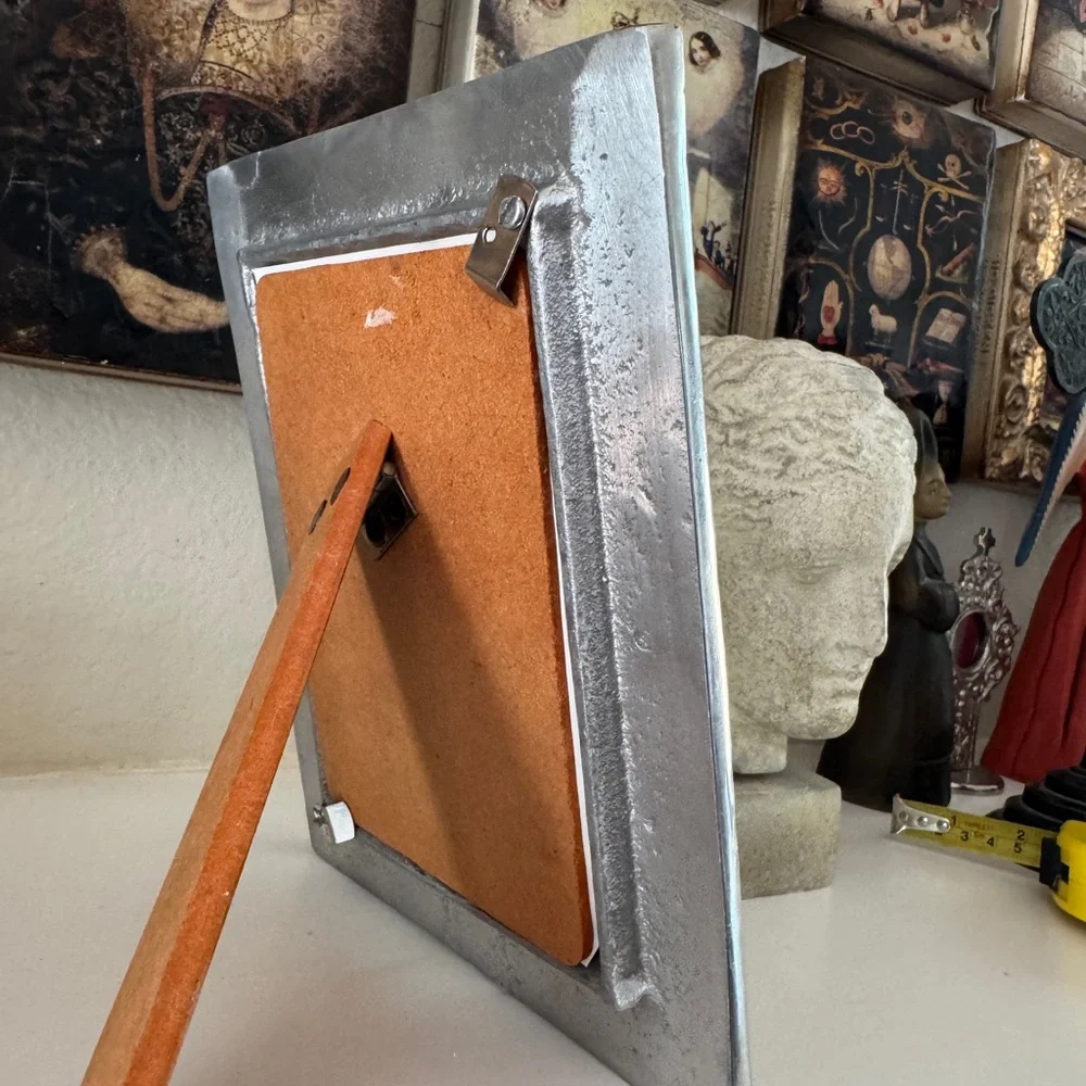 Handcrafted Basket Weave‎ Hammered Silver Picture Frame – 4x6 Photo
